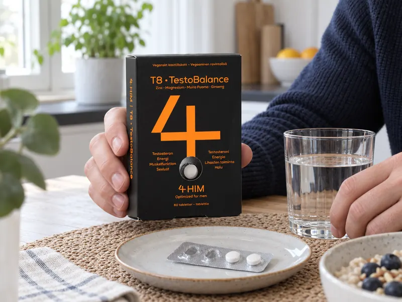 Kartongen, en blisterkarta på ett fat och ett glas vatten på frukostbordet
