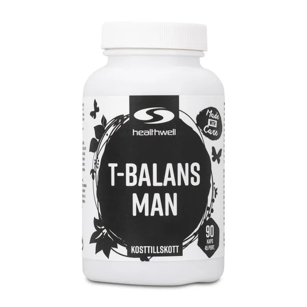 Förpackning Healthwell T-Balans Man, produktbild från Svensk Hälsokost